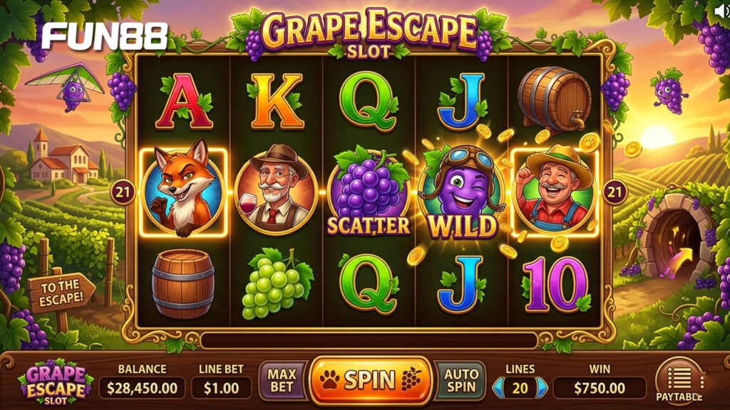 cách chơi Grape Escape Slot