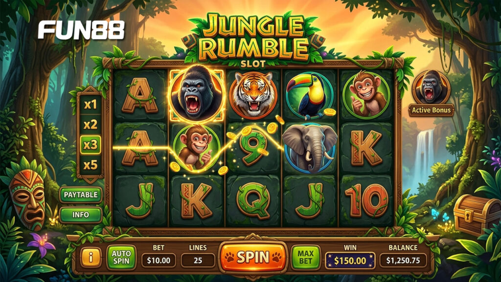 cách chơi Jungle Rumble Slot